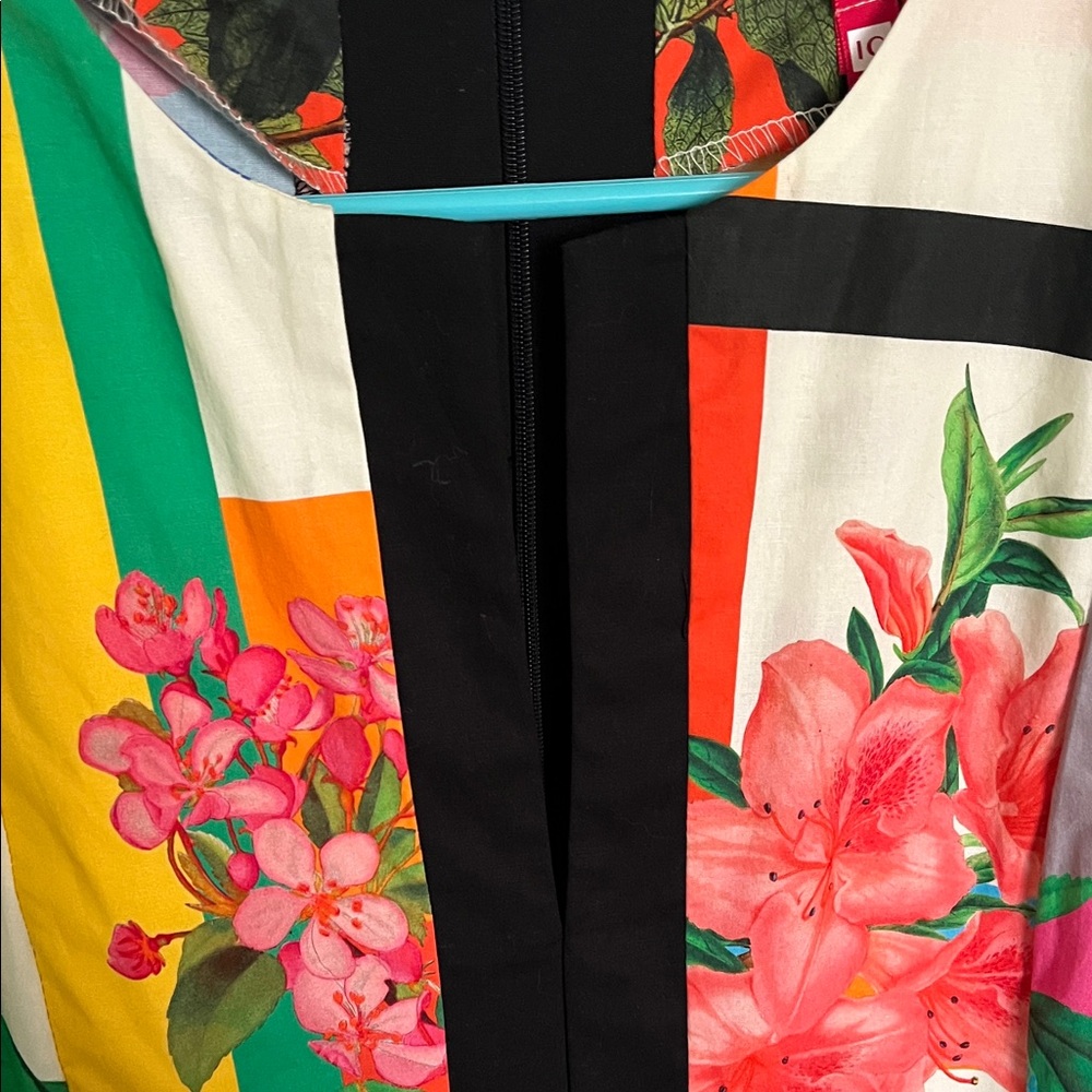 IC COLLECTION Colorful Patchwork Floral Midi Dress - image 5